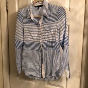 WHBM - stripe button down shirt